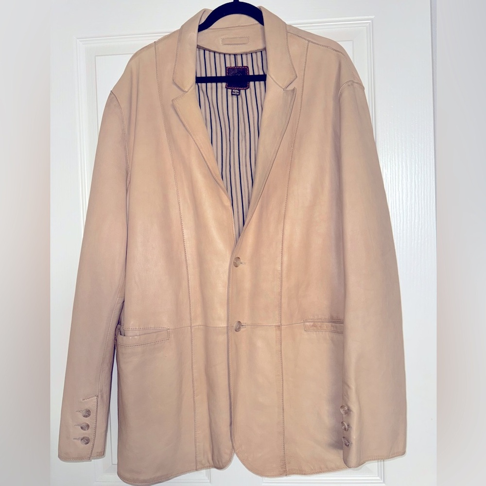 Tan Leather Blazer